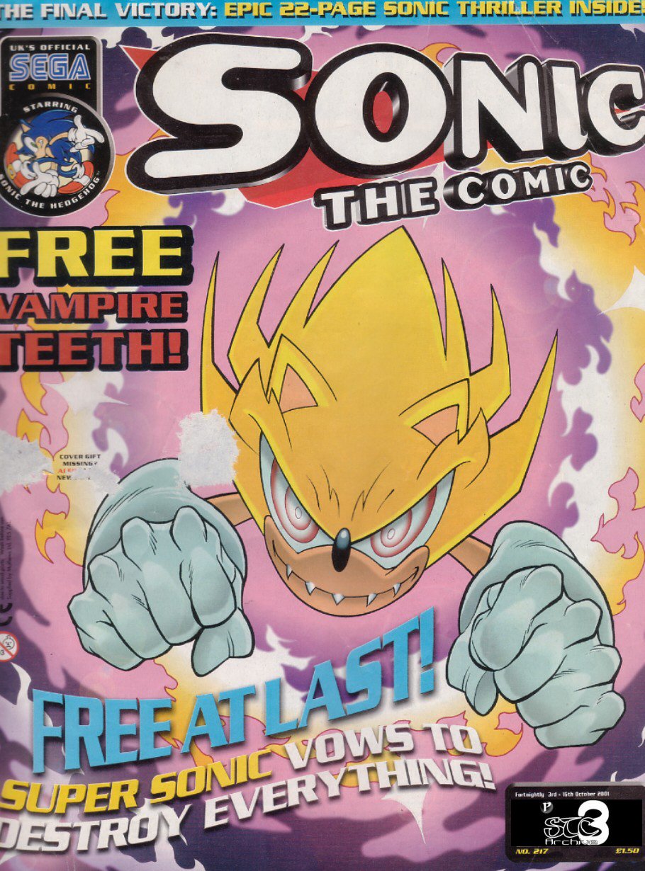 Sonic - The Comic Issue No. 217 Cover Page